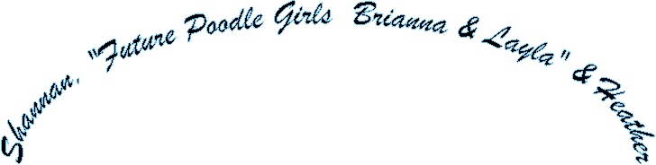 Shannan, "future poodle girls Layla, Brianna" & Heather